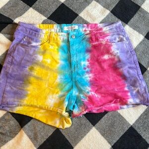 Judy Blue Snow Cone Tie Dye Cutoff Shorts size 1X